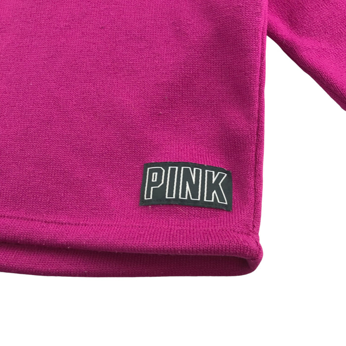 Unknown women's XS pink with logo cropped hoodie