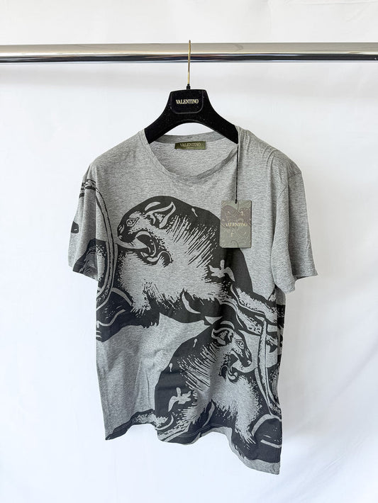 Valentino Grey Panther Tee Shirt