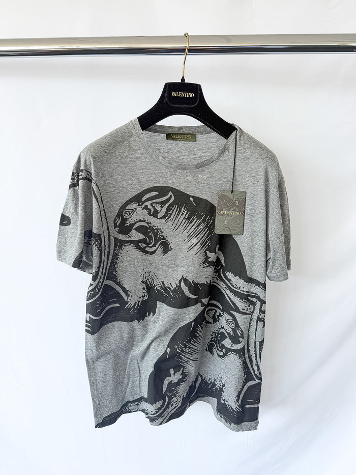 Valentino Grey Panther Tee Shirt