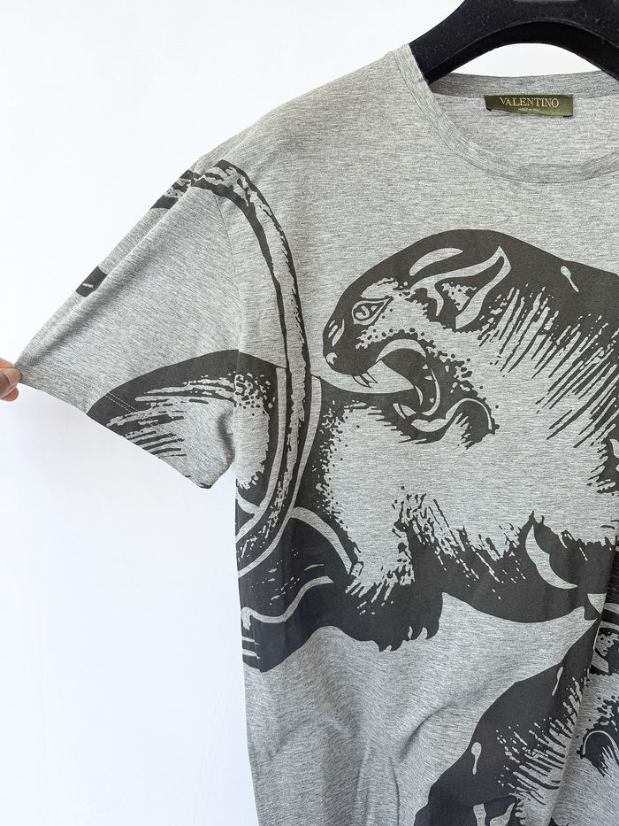 Valentino Grey Panther Tee Shirt