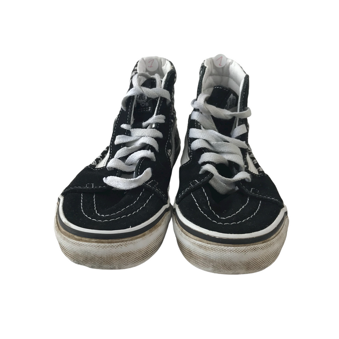 Vans size UK 1 black high top trainers