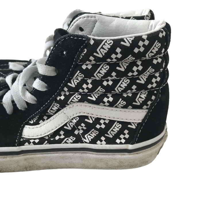 Vans size UK 1 black high top trainers