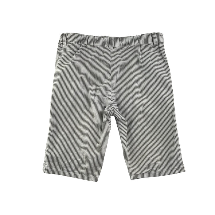 Vertbaudet 4-5 years white and grey striped chino style cotton shorts