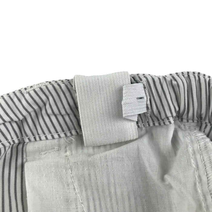 Vertbaudet 4-5 years white and grey striped chino style cotton shorts