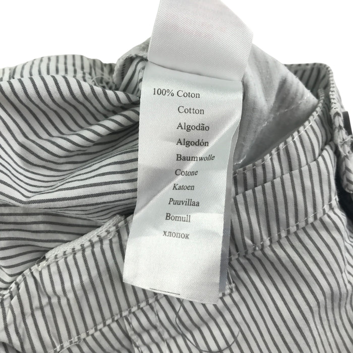 Vertbaudet 4-5 years white and grey striped chino style cotton shorts