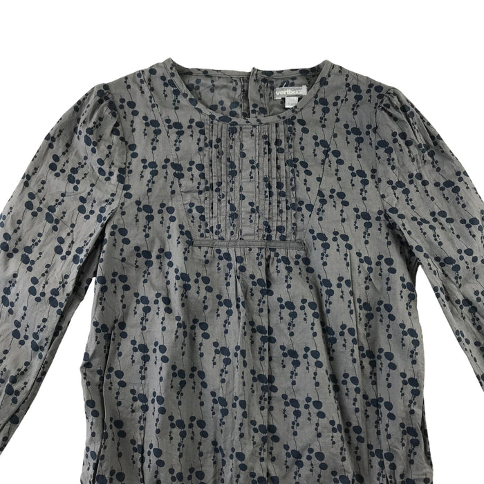 Vertbaudet 8-9 years grey and navy blouse