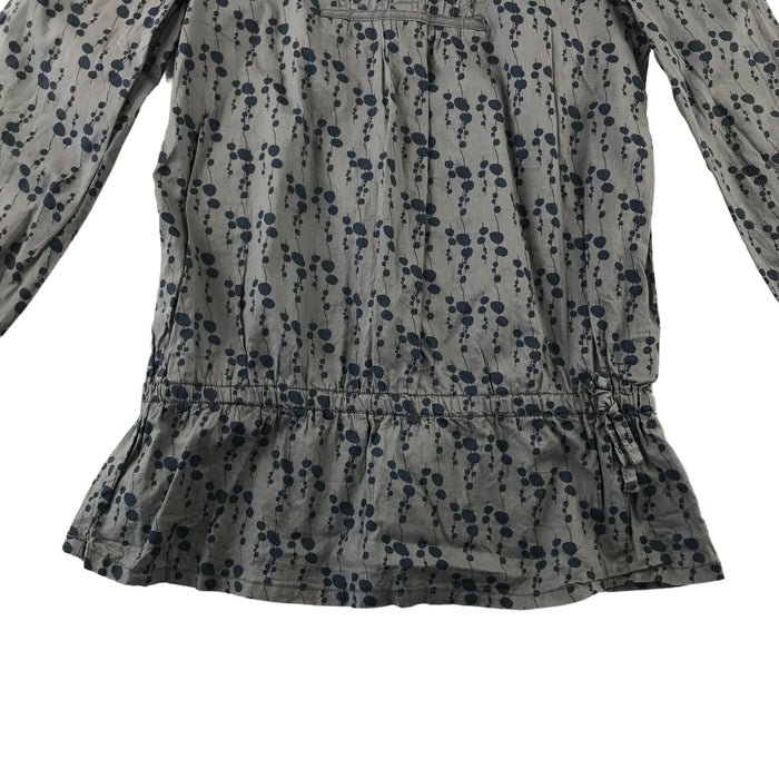 Vertbaudet 8-9 years grey and navy blouse