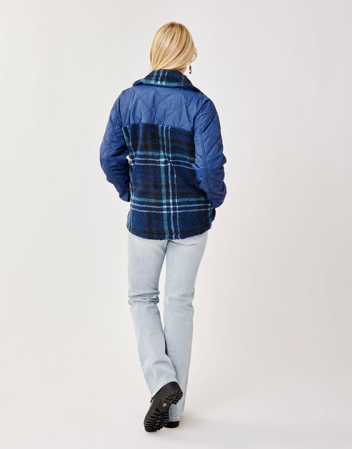 Vineyard Shacket: Dk. Blue Plaid - FINAL SALE