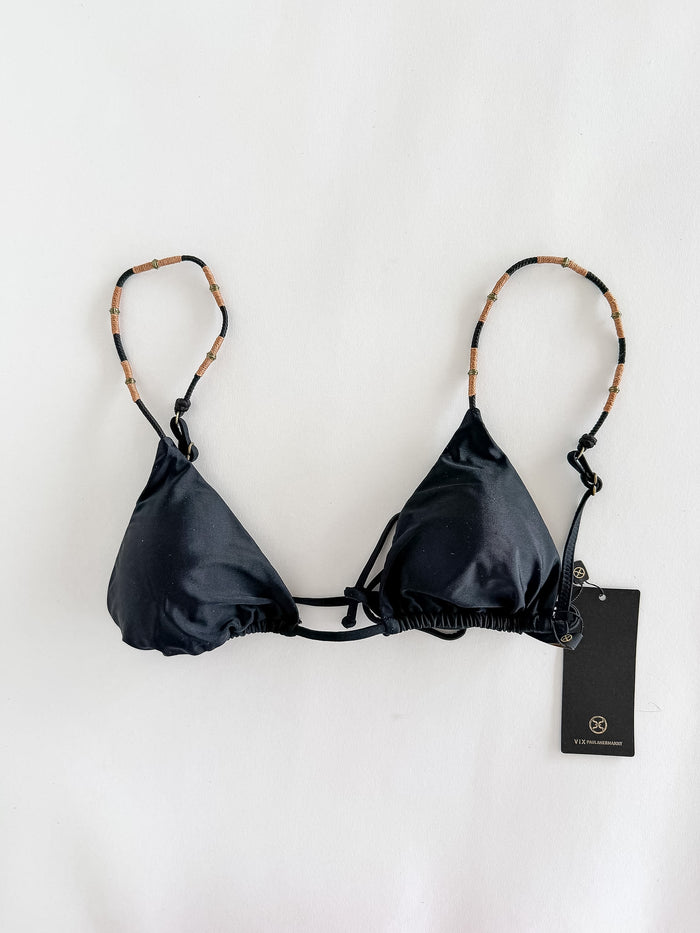 Vix Paula Hermanny Bikini Black Top Rope Detailing