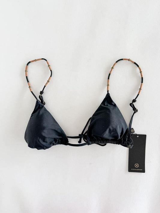 Vix Paula Hermanny Bikini Black Top Rope Detailing