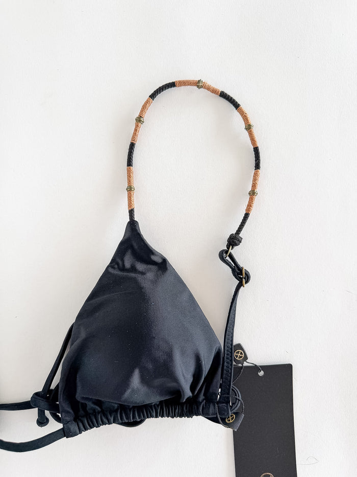 Vix Paula Hermanny Bikini Black Top Rope Detailing