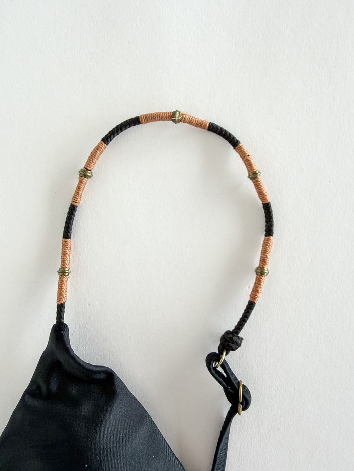 Vix Paula Hermanny Bikini Black Top Rope Detailing