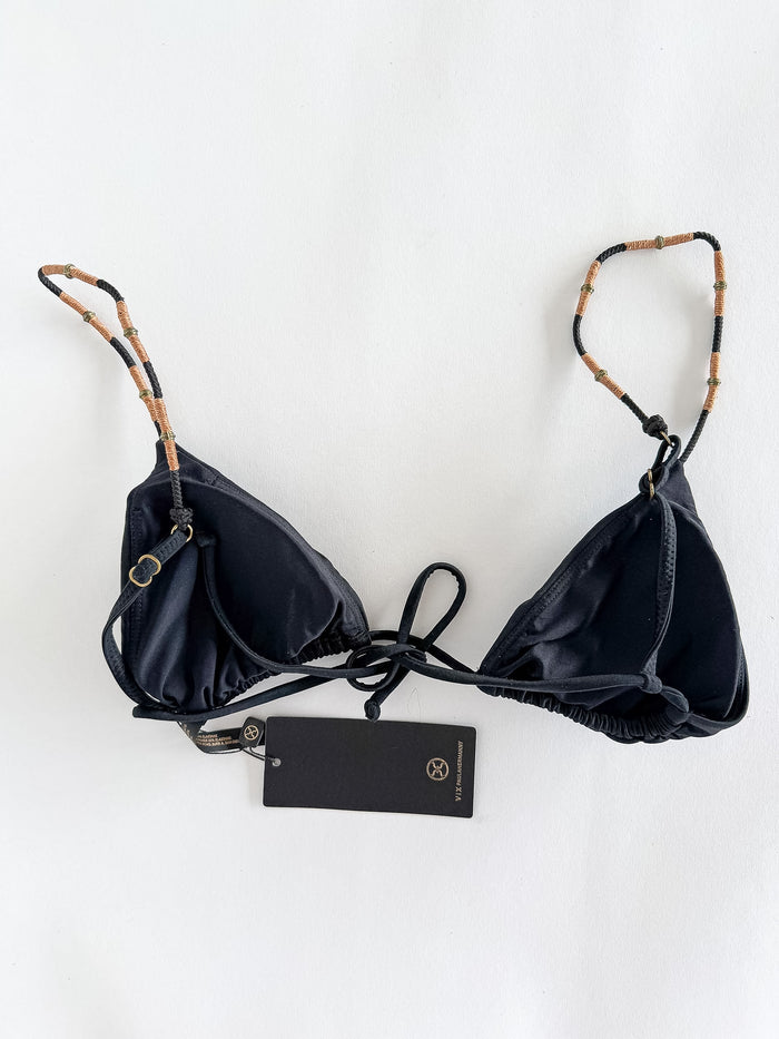 Vix Paula Hermanny Bikini Black Top Rope Detailing