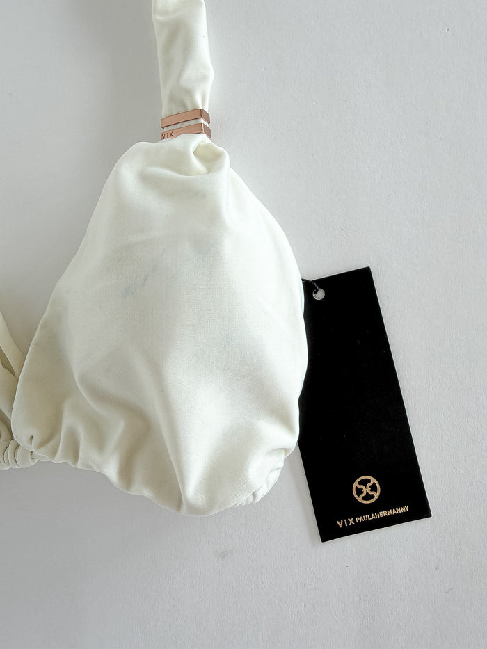 Vix Paula Hermanny Milk White Bikini Top DAMAGED