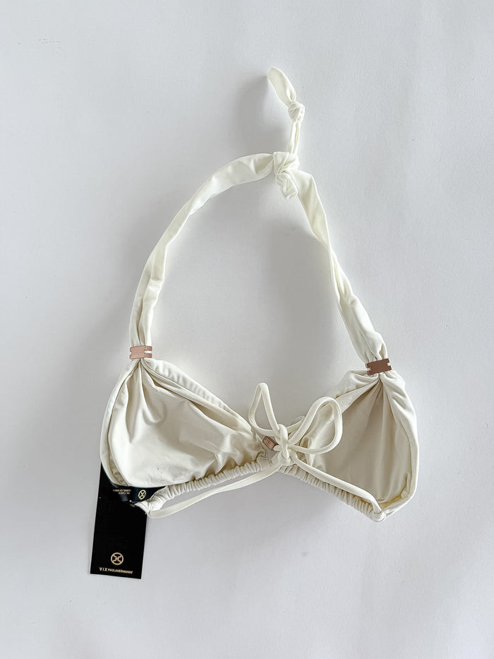 Vix Paula Hermanny Milk White Bikini Top DAMAGED