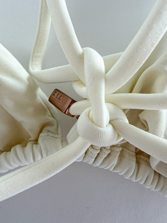 Vix Paula Hermanny Milk White Bikini Top DAMAGED