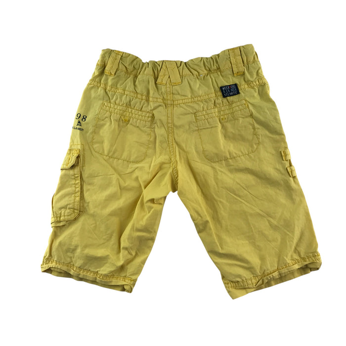 Week-end 5-6 years yellow cargo style cotton shorts