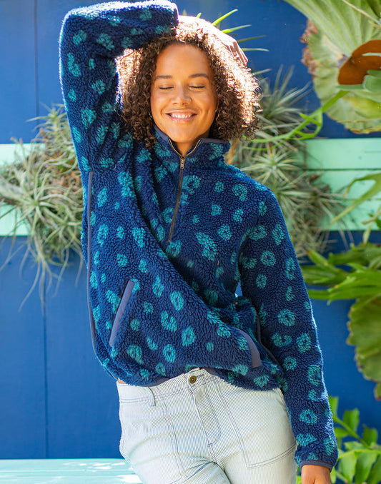 Westport Jacquard Tunic: Navy Leopard - FINAL SALE
