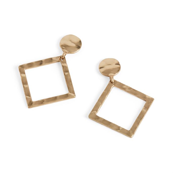 Whispers Diamond w/ Post Earrings Gold