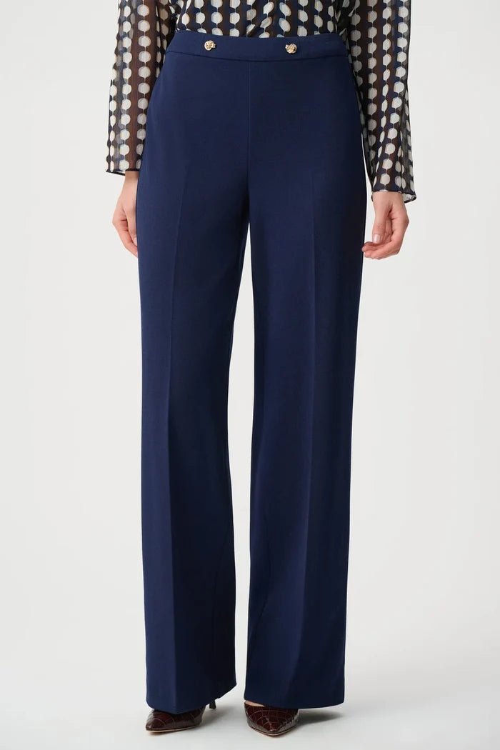 Wide Leg Pull-On Trousers