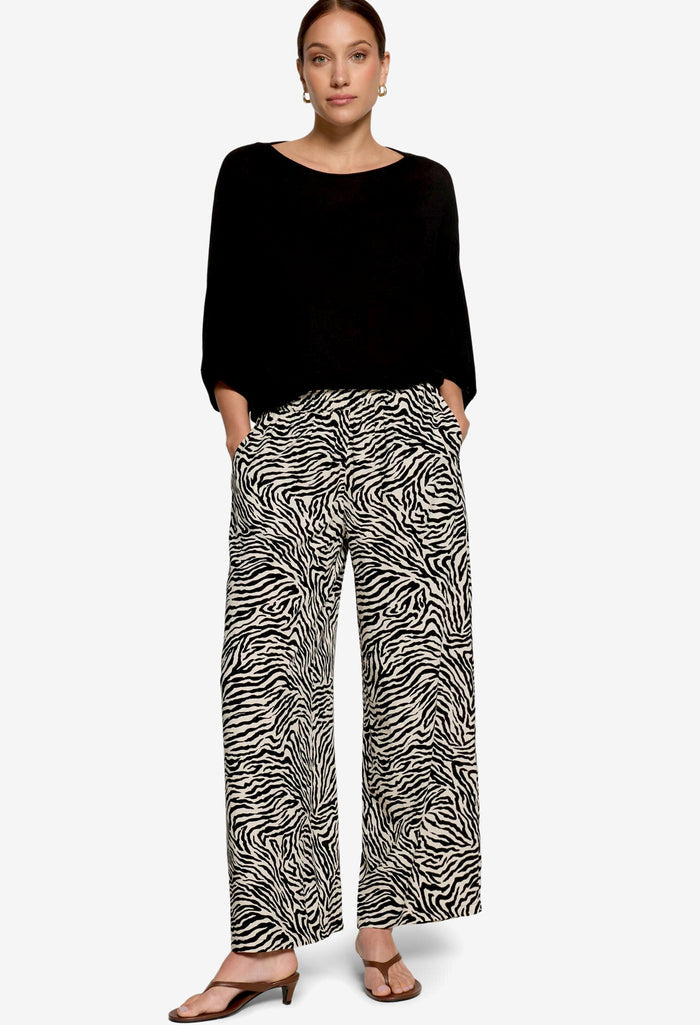 Wide Leg Zebra Trousers