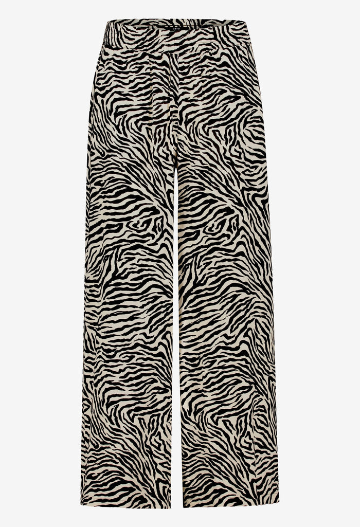 Wide Leg Zebra Trousers
