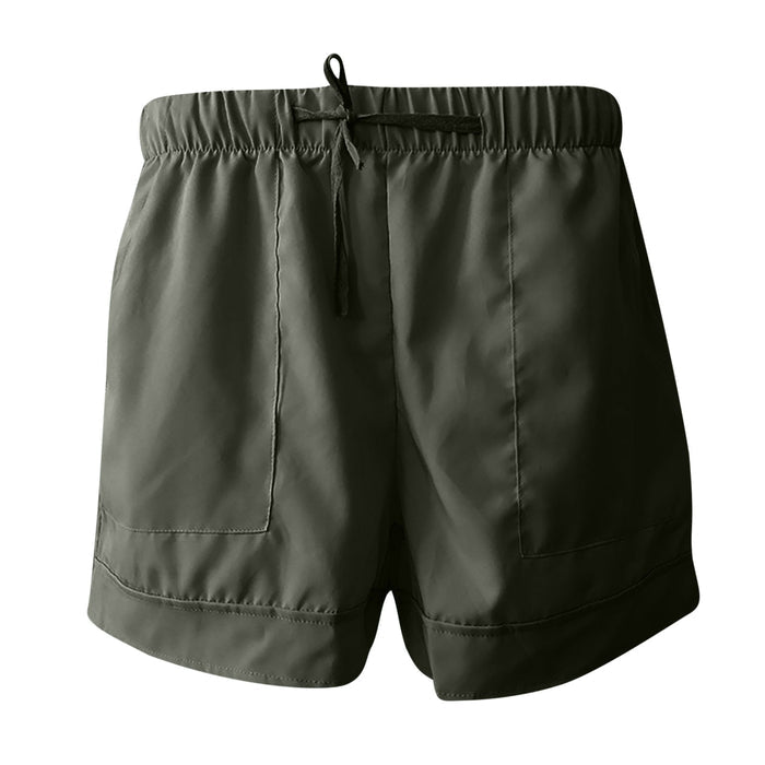 Womens Comfy Drawstring Casual Shorts With Pockets