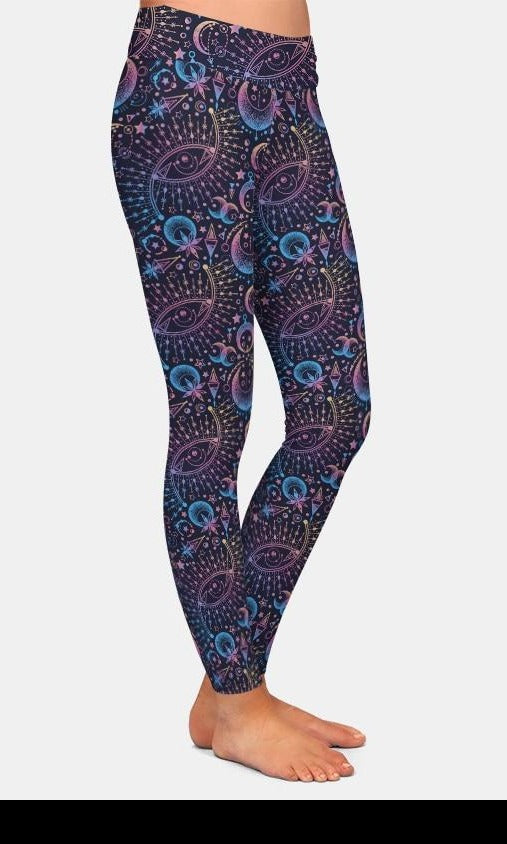 Womens Fashion Astronomical Geometry Leggings
