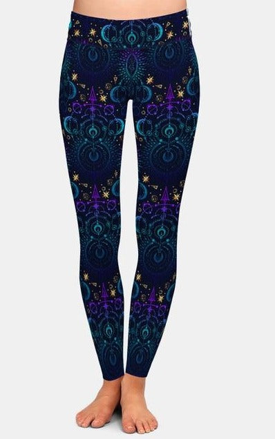 Womens Fashion Astronomical Geometry Leggings