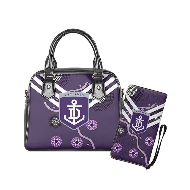 Womens Luxury AFL 2 pc Handbag Tote & Zipper Purse Sets