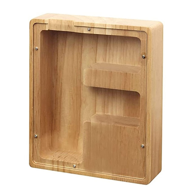 Wooden Letter Personalised Piggy Banks (A-Z) - With Decorative Letters