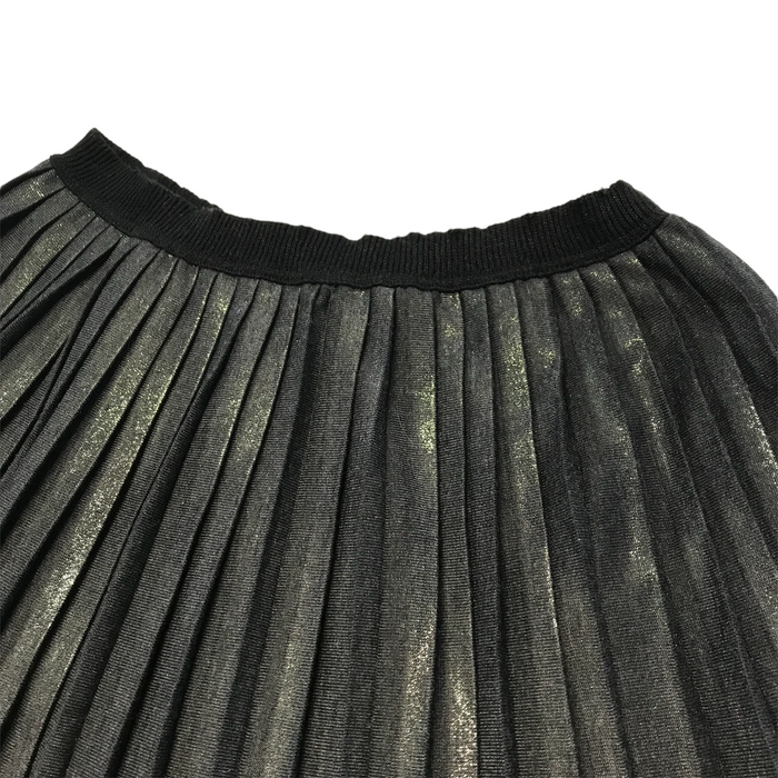 Zara 10-11 years grey pleated metallic skirt