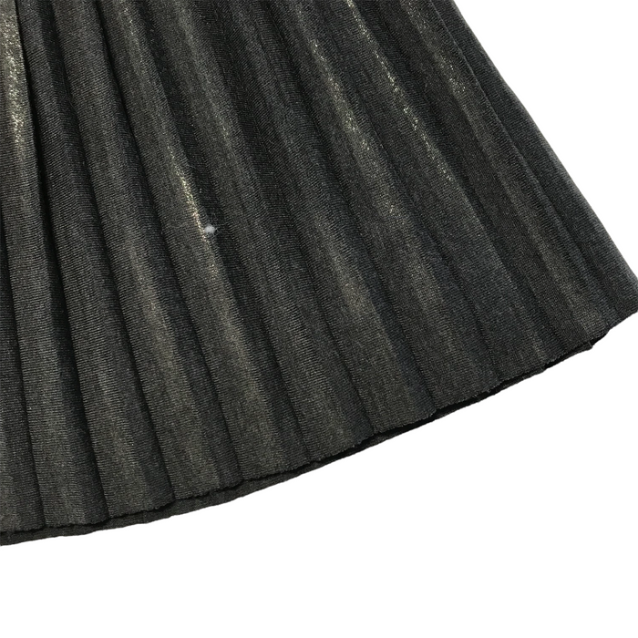 Zara 10-11 years grey pleated metallic skirt
