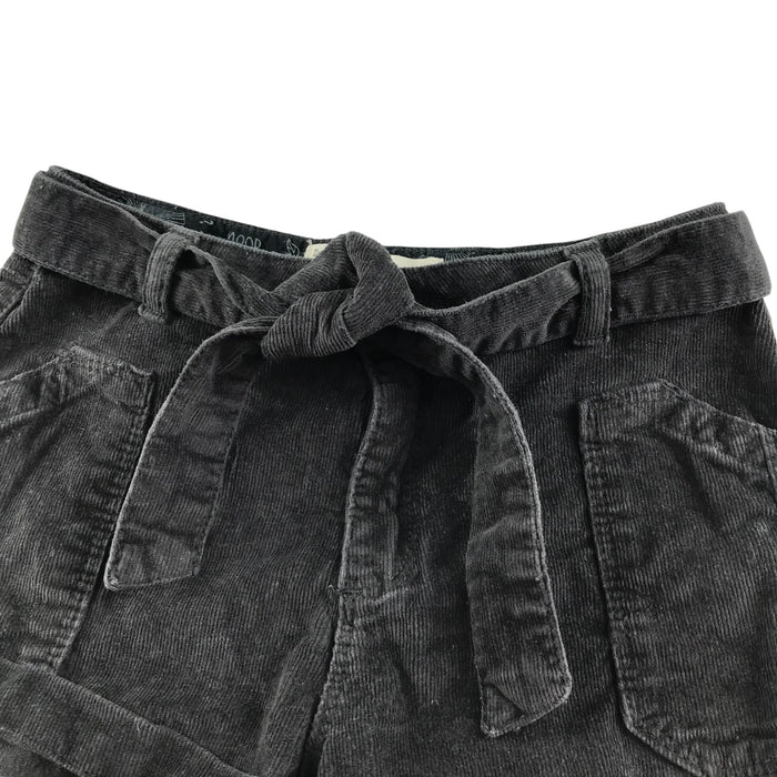 Zara 6-7 years black corduroy with belt shorts