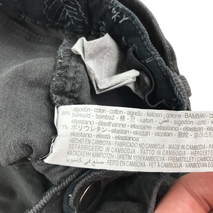 Zara 6-7 years black corduroy with belt shorts