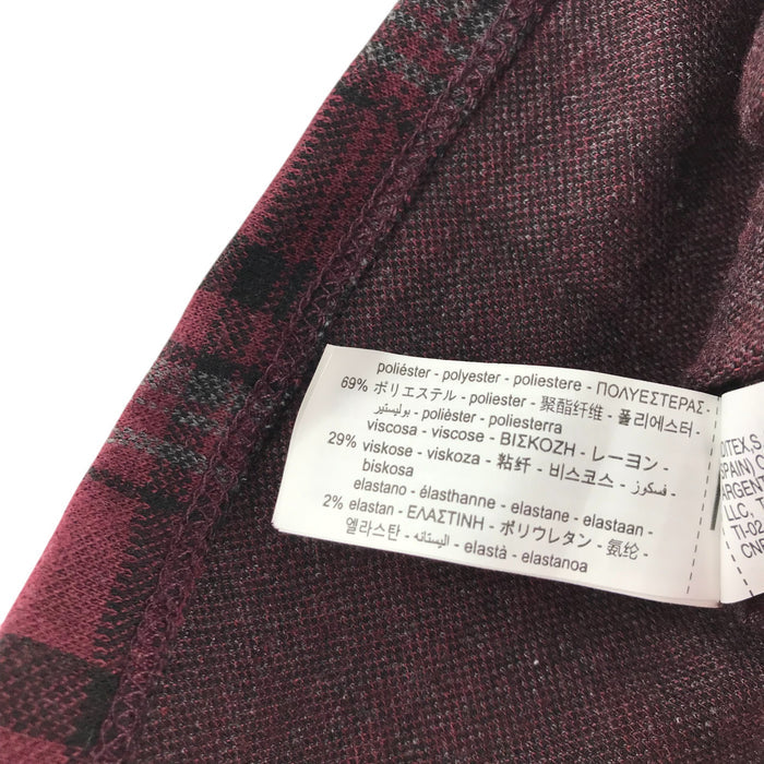 Zara 8-9 year burgundy checked pleated skirt