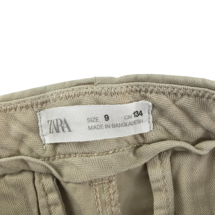 Zara 8-9 years beige plain chino style shorts