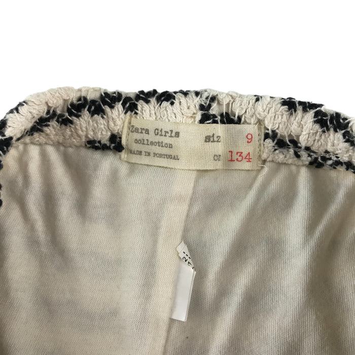 Zara 8-9 years black and white knitted style shorts