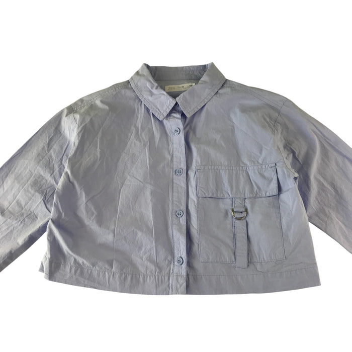 Zara 9-10 years light blue cropped blouse