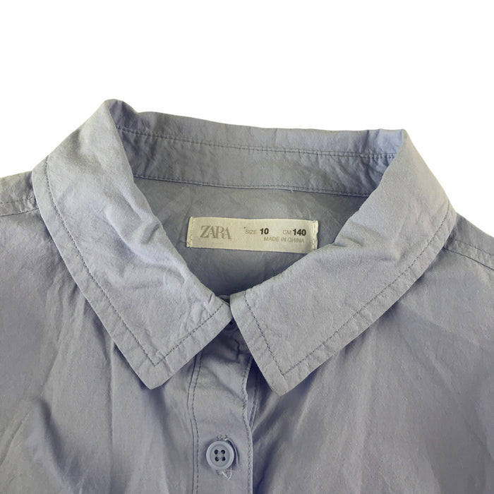 Zara 9-10 years light blue cropped blouse