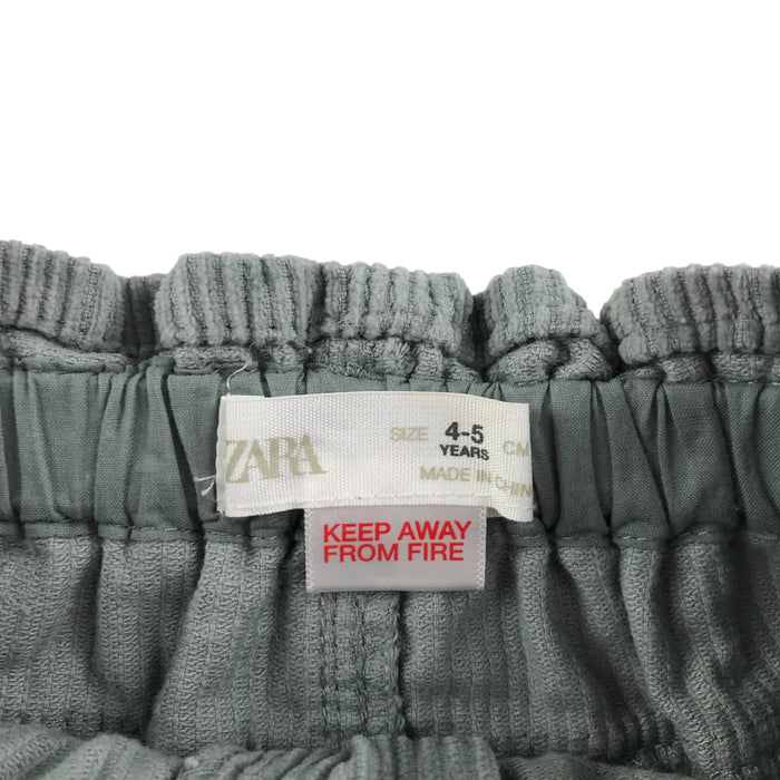 Zara skirt 4-5 year grey plain corduroy frilled cotton