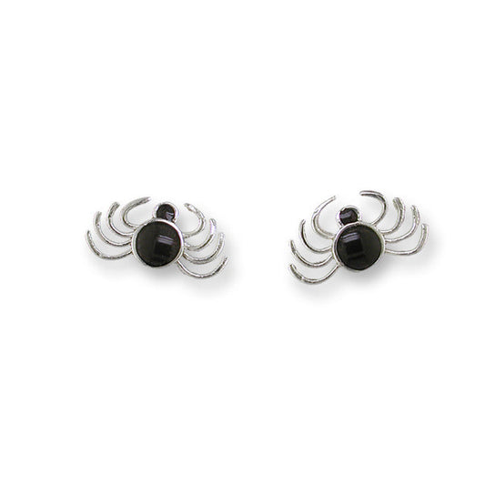 Zarlite by Zarah Co - Black Spiders Post Earrings