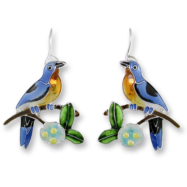 Zarlite by Zarah Co - Bluebird & Dogwood Dangle Earrings 2139Z1