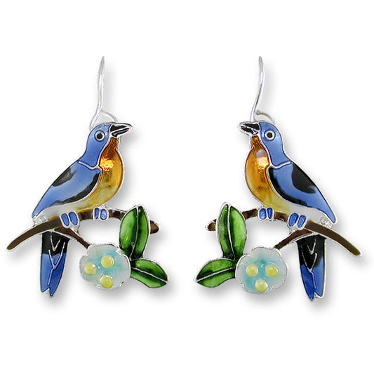 Zarlite by Zarah Co - Bluebird & Dogwood Dangle Earrings 2139Z1