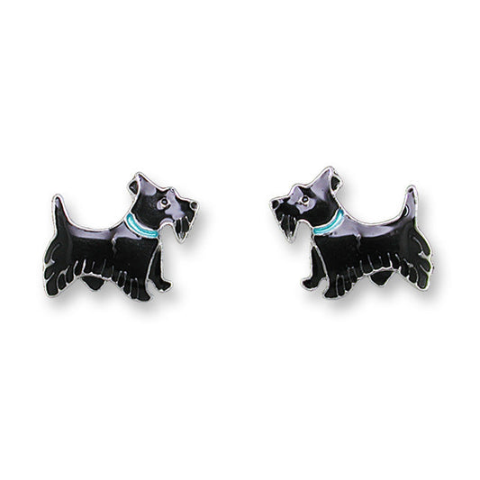 Zarlite by Zarah Co - Scottish Terrier Dog Post Earrings